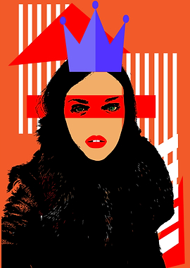 Queen girl with purple cro