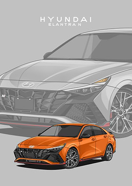 hyundai elantra n orange