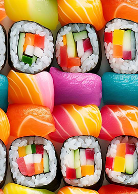 Rainbow Sushi