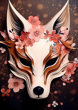 Kitsune Fox Mask Girl