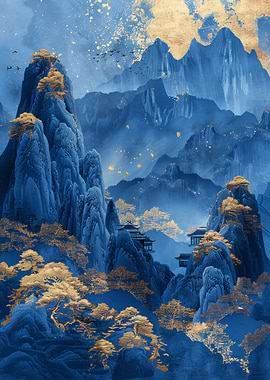 Landscape Blue Gold