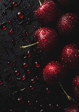 Fresh Vibrant Cherries