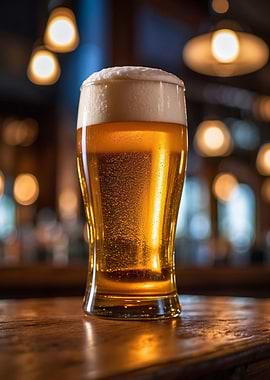 A Glass of Lager Beer