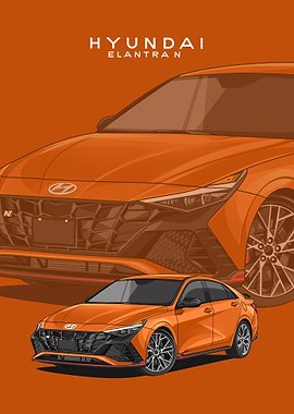 hyundai elantra n orange