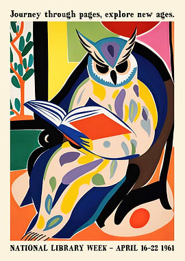 1961 LIBRARY WEEK POSTER