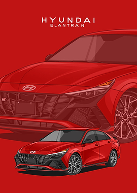 hyundai elantra n red