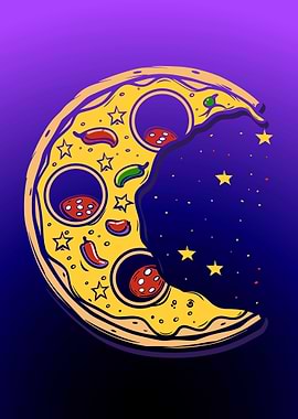 Moon Made of Pizza