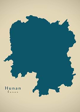 Hunan China map