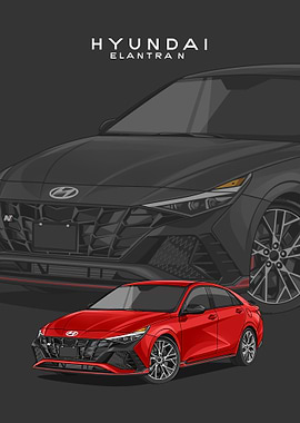 hyundai elantra n red