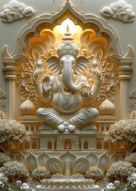 Ganesha Paper art