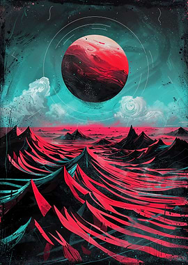 Crimson Planet Rise