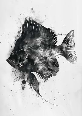 Flounder Watercolor