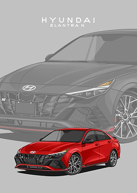 hyundai elantra n red