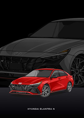 hyundai elantra n red