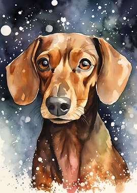 Dachshund in Watercolor