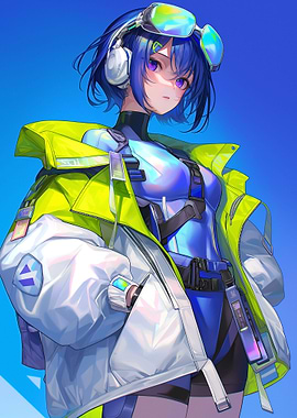 Anime Girl Look Distance