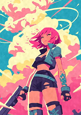 Simple Anime Cyber Girl