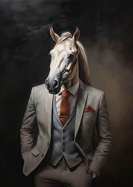 Horse in a suit