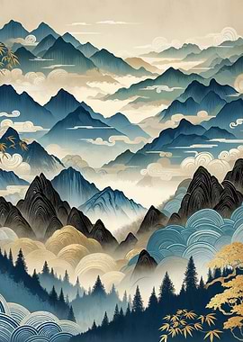 Misty Mountain Layers