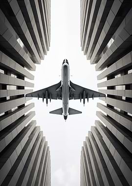 Airliner Plane Bottom View