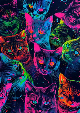 Neon Cats