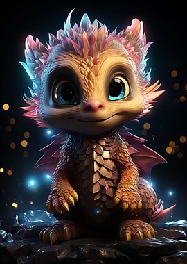 3D Baby Dragon 1