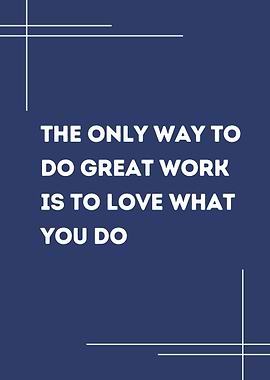 The only way to do great