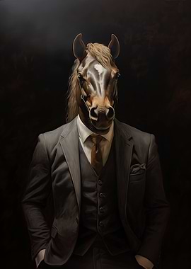 Horse in a suit