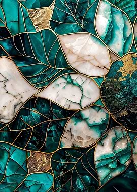 Abstract Jade Sunflower