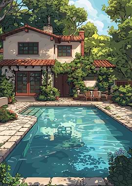 Rustic House with pool