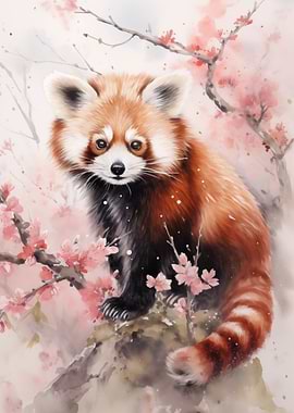 Cherry Blossom Red Panda