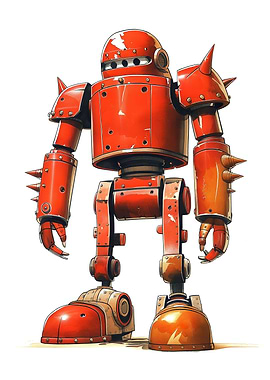 Red Junk Yard Robot