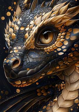 Black and Gold Dragon