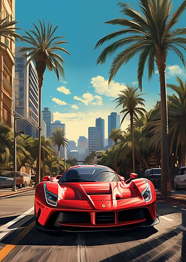 Red Ferrari F40 Super Car