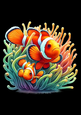 Clown fish And Anemone