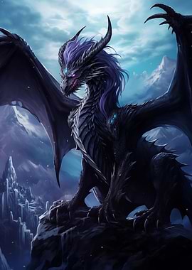 Majestic Black Dragon