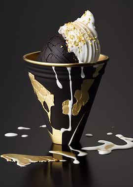 Abstract ice cream art