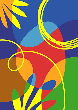 Abstract art nature floral