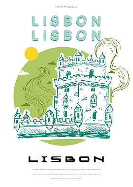 Lisbon big city poster