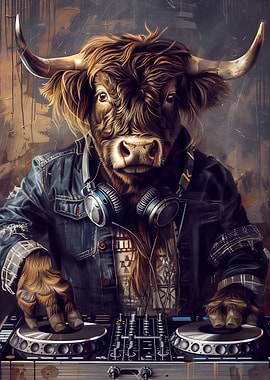 DJ Bull Illustration