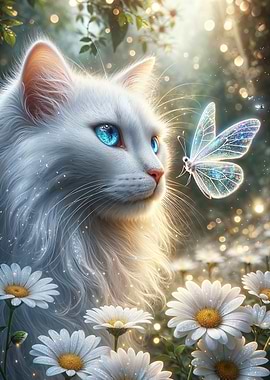 Enchanted Cat + Butterfly