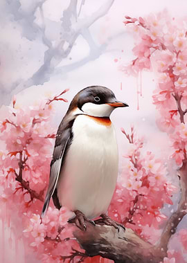Cherry Blossom Penguin