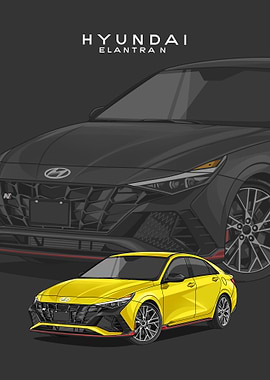 hyundai elantra n yellow