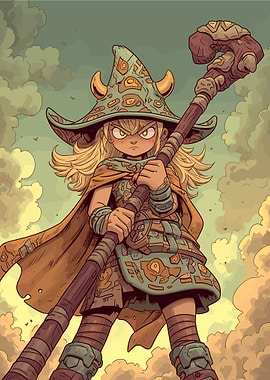 Cartoon Mage Girl