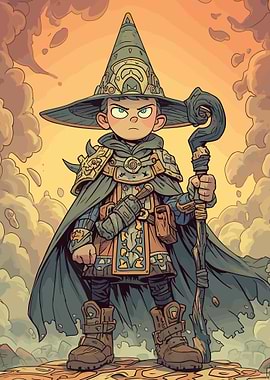 Cartoon Mage Boy