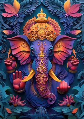 Ganesha Paper Art
