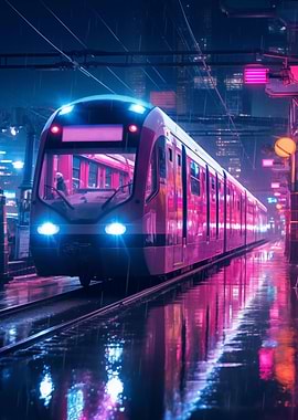 Cyberpunk Train Station