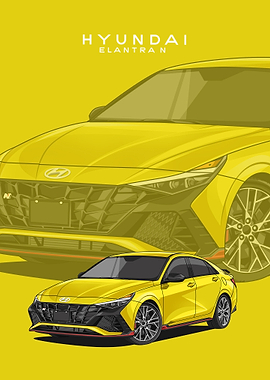 hyundai elantra n yellow
