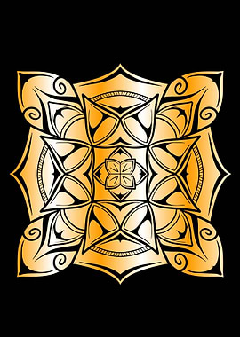 Mandala art in Gold Colour