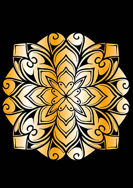Mandala art in Gold Colour